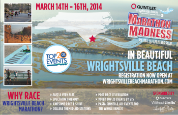 Quintiles Wrightsville Beach Marathon Madness Half, Full 5K, 1 Mile