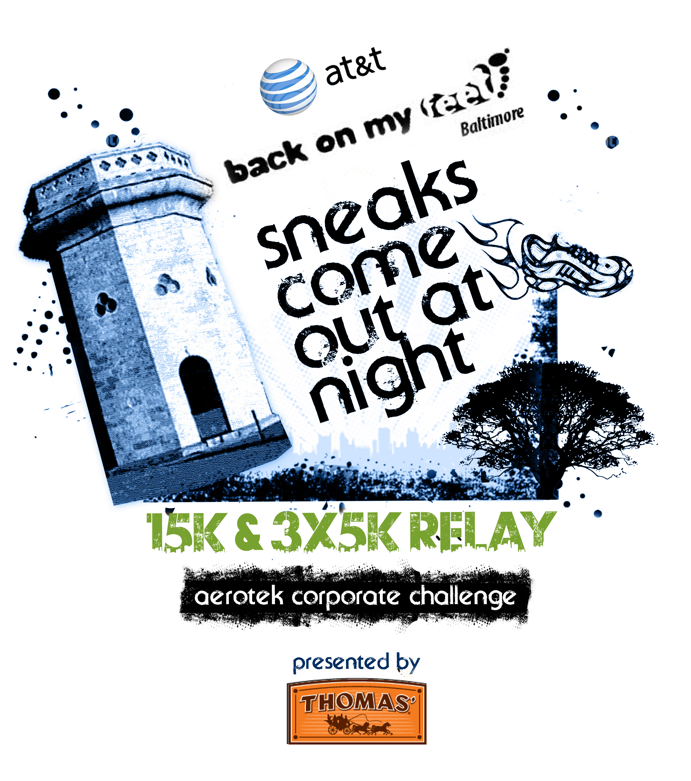 The AT&T Back on My Feet Baltimore Sneaks Come Out at Night 15K, 3x5K Relay & Aerotek Corporate Challenge presented by Thomas'