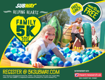 SUBWAY Helping Hearts™ Family 5K fun run, 21 August 2016