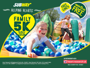 SUBWAY Helping Hearts™ Family 5K fun run, 25 September 2016