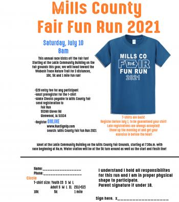 Mills County Fair Fun Run 2021