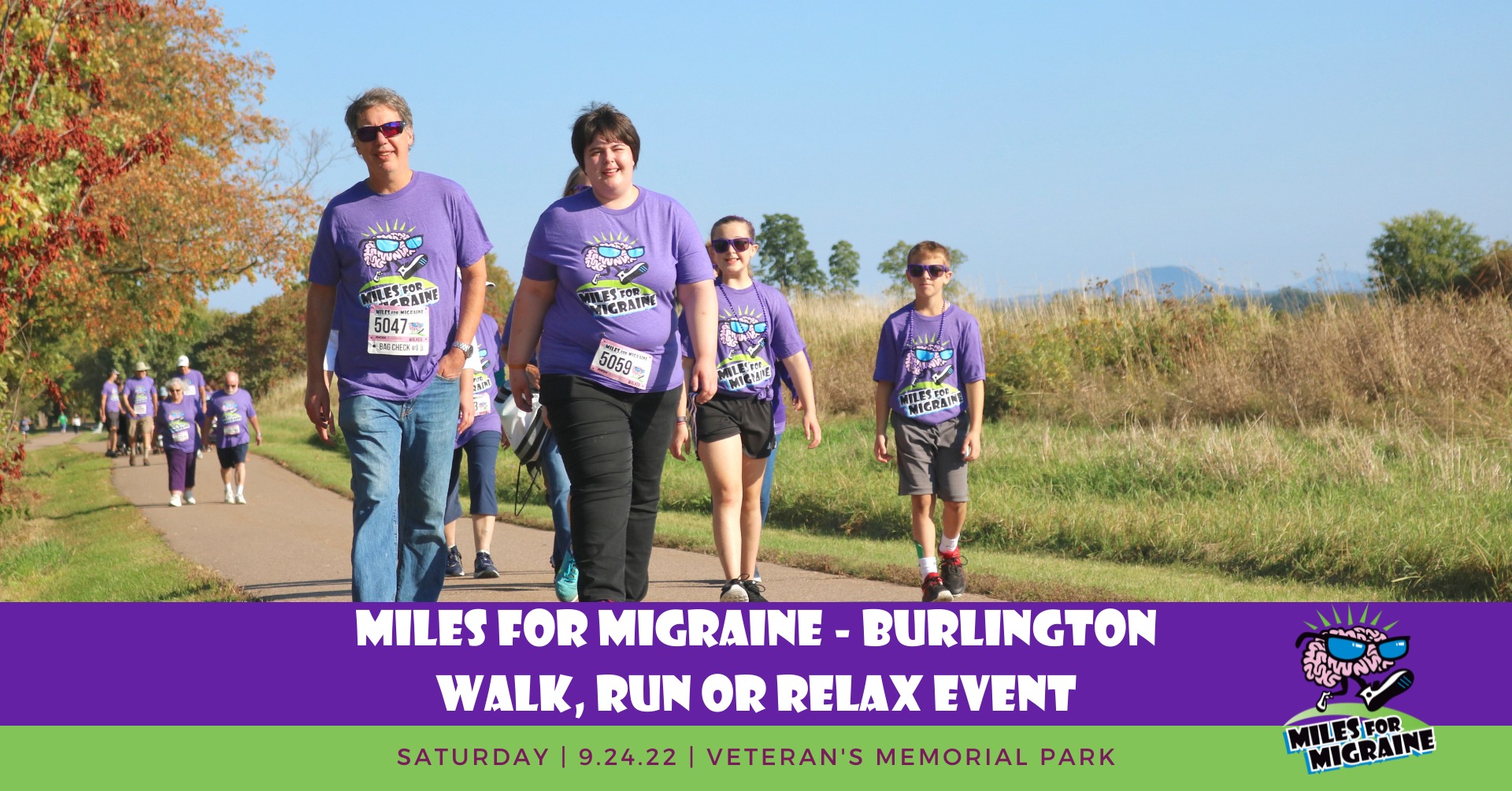 2 Mile, 5K Race ARCHIVED RACE Miles for Migraine 2mile Walk, 5K Run