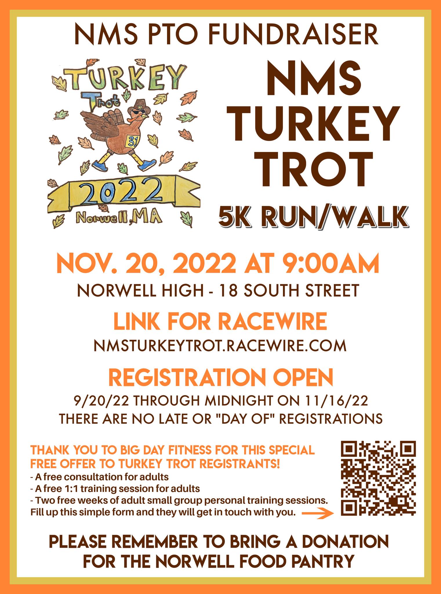 5K Race ARCHIVED RACE NMS Turkey Trot Norwell, MA, United States on