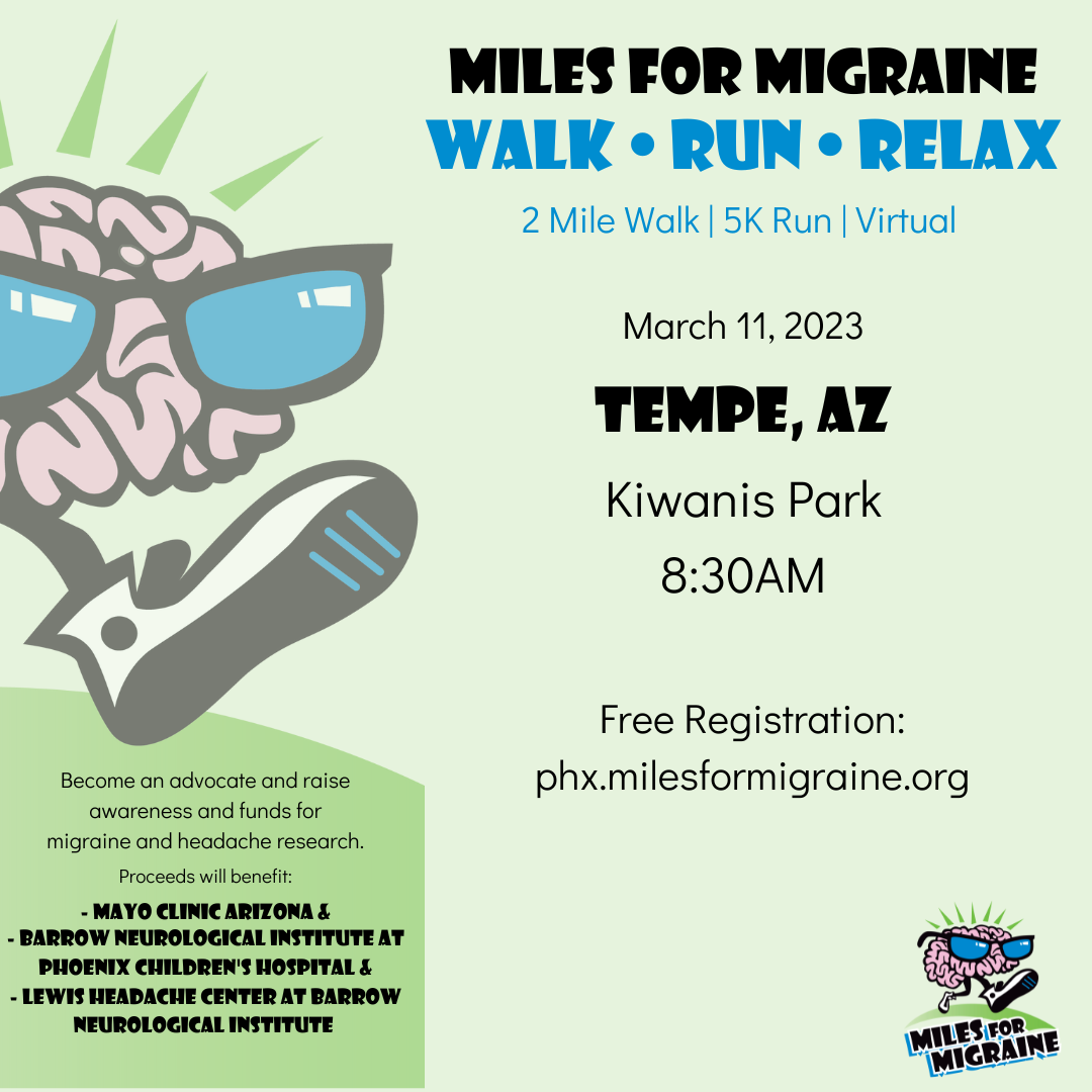 5K Race Miles For Migraine Phoenix Kiwanis Park, Tempe, AZ, United
