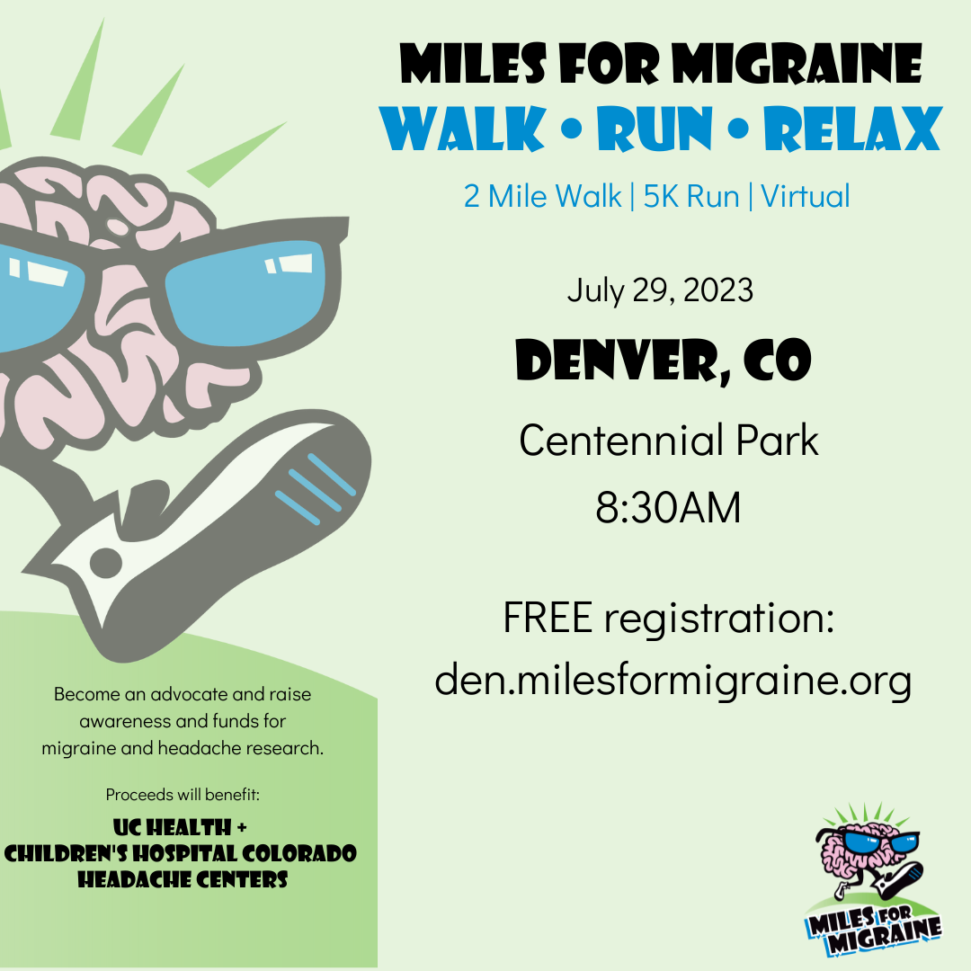 5K Race Miles For Migraine Denver Centennial Park, Englewood, CO