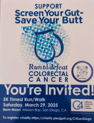 Screen Your Gut - Save Your Butt 5k Timed Run/Walk - 2025